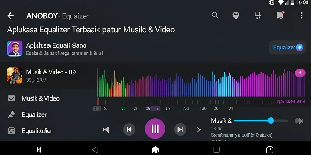 Antarmuka ANOBOY menampilkan pengaturan Equalizer yang sederhana dan intuitif.