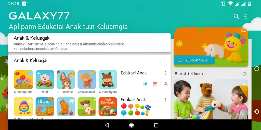Antarmuka GALAXY77 yang menarik untuk Edukasi Anak.