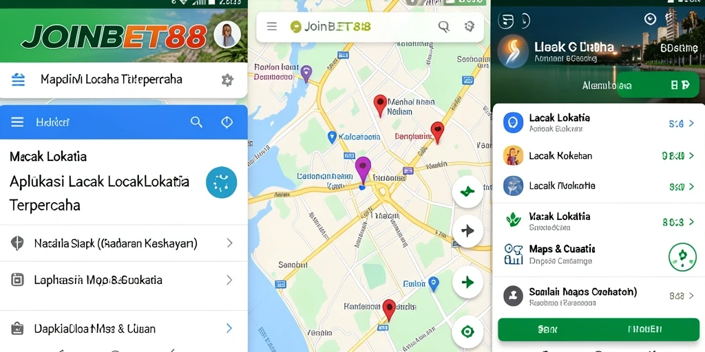 Tampilan antarmuka JOINBET88 yang intuitif untuk lacak lokasi.