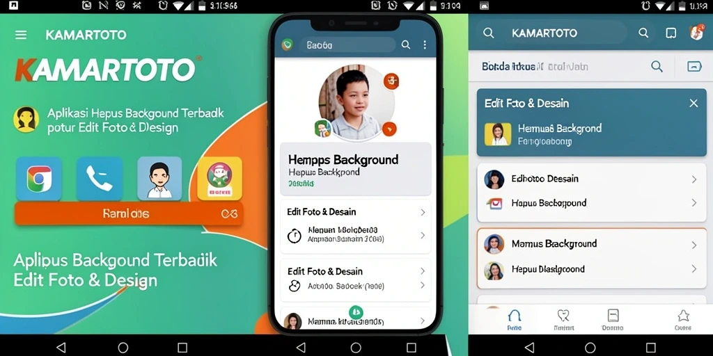 Antarmuka KAMARTOTO dengan fitur Hapus Background yang intuitif.