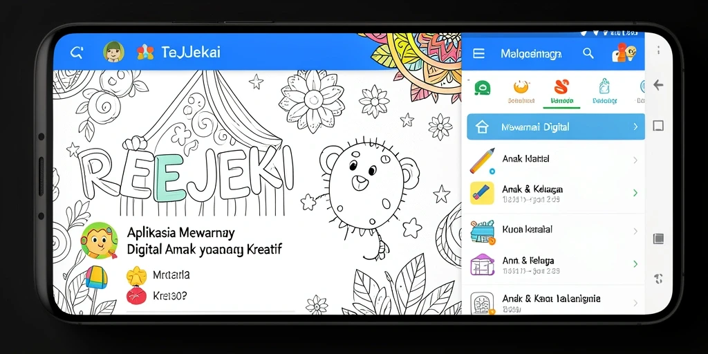 Tampilan antarmuka aplikasi Mewarnai Digital yang menarik.