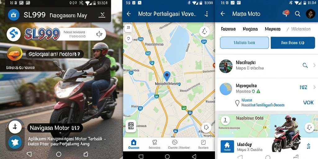 Antarmuka pengguna SL999 yang sederhana dan fungsional untuk navigasi motor.